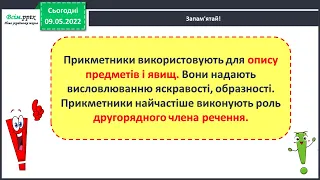 Спостереження за роллю прикметників у мовленні