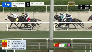 Gulfstream Park Carrera 3  - 31 de Diciembre 2021