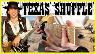 SRV Pride & Joy Style Texas Shuffle Blues Guitar Lesson With Tabs