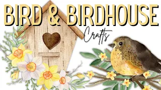 Dollar Tree and Thrift Bird and Birdhouse DIYs For All Seasons