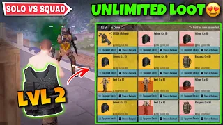 Level 2 Armor Gave Me Unlimited Loot 🤩 - Level 2 Armor ❌ Solo vs Squad Challenge | Pubg Metro Royale