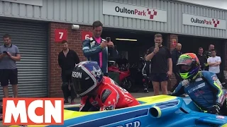 Neil Hodgson takes ride in Chris Walker's Sidecar at Oulton Park | Motorcyclenews.com