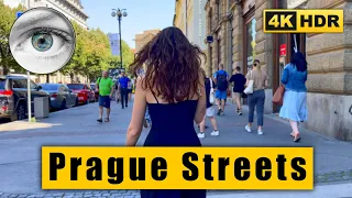 Prague Streets  Walking Tour - Different every time 🇨🇿 Сzech Republic 4k HDR ASMR