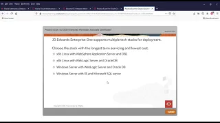 Practice Exam for Oracle Cloud Infrastructure 2020 Enterprise Workloads Associate 1Z0 1088 20