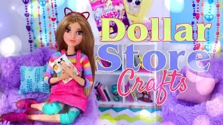 DIY - How to Make: Dollar Store Doll Crafts | Doll Bed | Doll Rug | Doll Fuzzy Chair & More