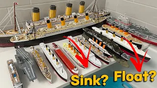 Will All These Ships Titanic, Edmund Fitzgerald, Britannic Models, 3D Titanic Model Sink or Float?