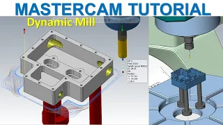 MasterCAM 2022 Tutorial #107 | Mill 2D Dynamic Toolpath Basic Beginners | Part 1