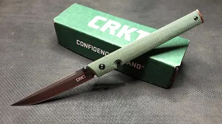 CRKT CEO in Green Micarta Stonewash D2 BHQ Exclusive / unboxing / quick review / comparison