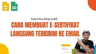 CARA MEMBUAT E-SERTIFIKAT LANGSUNG TERKIRIM KE EMAIL