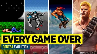 The Evolution of Game Over in Contra Games (All Versions)