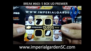 Case Break #663: 16-17 UD PREMIER 5 BOX INNER CASE BREAK HOCKEY NHL