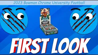 *FIRST LOOK* COOL PHOTO VARIATION!!  2023 Bowman Chrome University Football Hobby Box