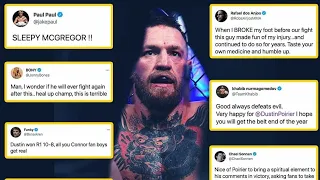 Khabib,Jake Paul & Celebrities Reacts To Conor McGregor Loss Against Dustin Poirier at UFC-264