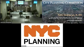 July 28th 2021:  City Planning Commission Public Meeting