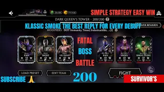 FATAL BOSS BATTLE 200 DARK QUEEN TOWER WITH GARBAGE REWARDS, MORTAL KOMBAT MOBILE, MK MOBILE GAMING