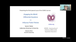 CODEE Marches On and Publishes Third Special Issue: ODEs and Public Policies