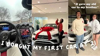 I BOUGHT MY FIRST CAR AT 21! 2024 MERCEDES BENZ II & gave my old car to my brother