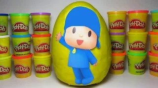 Huevo Sorpresa Gigante De Pocoyo Eli Pato Surprise Egg Plastilina