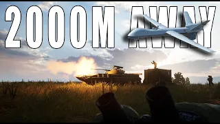 Drone helps BMP 2 shoot like a mortar at enemies 2000m away. (SQUAD)