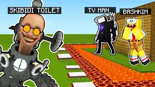 TITAN SKIBIDI TOILET VS SICHERSTES HAUS 😱 In Minecraft 😱