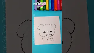 Cómo dibujar un OSO kawaii en segundos - dibujos fáciles y rápidos para decorar lo que quieras