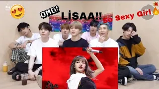 BTS REACTİON BLACKPİNK LİSA RAP'S PART||BTS REACTİON BLACKPİNK [FanMade]🔥