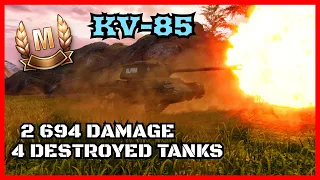 KV-85- Devastating Gun! Ace Tanker [M] WoT Console PS5 #kv85 #wotconsole