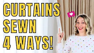 How to Sew Curtains for Beginners - 5 WAYS!