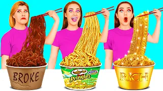 Riche VS Fauché VS Giga Riche Aliments Défi par RaPaPa Challenge