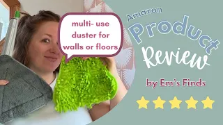 Review & Demo | Wall Cleaner Triangle Mop with Long Handle, Wall Scrubber, 6 Microfiber Duster Pads