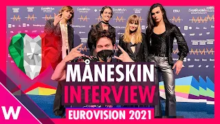 Måneskin "Zitti E Buoni" (Italy) English Interview @ Eurovision 2021 second rehearsal