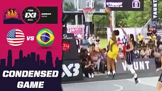 USA v Brazil | Women's FINAL - Condensed game | FIBA 3x3 AmeriCup 2021