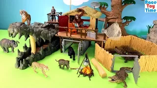 Schleich WildLife Crocodile Jungle Research Playset Plus Animal Toys