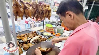 Open 4 Hours Only! 40 Years Braised Dish Master! #潮州卤鸭 - Malaysia Street Food