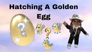 Hatching A Golden Egg In Adopt Me!