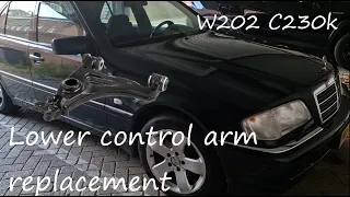 Mercedes w202 front control arm replacement at home
