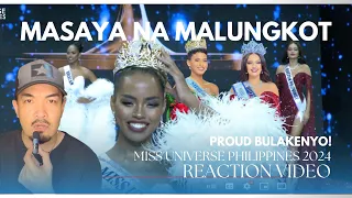 MASAYA NA MALUNGKOT MISS UNIVERSE PHILIPPINES 2024 WINNERS REACTION VIDEO