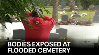 Hurricane Ian flooding leaves destruction at Florida Cemetery