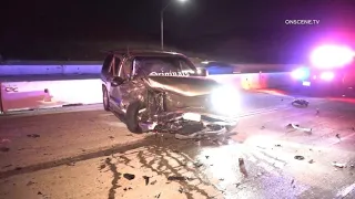 Wrong Way Driver Causes Crash On Freeway | Diamond Bar