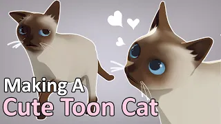 Make a Lowpoly Cute Toon Cat! - Blender Mini Tutorial (Texturing & Rigging)