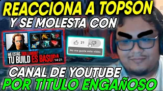 🤬SMASH REACCIONA AL INVOKER DE TOPSON Y SE MOLESTA CON CANAL DE YT POR TITULO ENGAÑOSO!