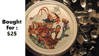 SPECIAL colored edition !!! Lunar Year of the Monkey King, 2016 - Silver 1 oz. Silver Stacking