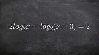 Solving logarithmic equations by factoring