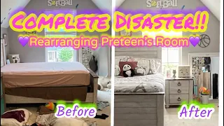 Rearranging Preteen’s Room! // Complete Disaster clean with me!