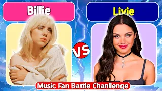 Olivia Rodrigo 🆚 Billie Eilish Music Fan Battle Challenge | Livie vs Billie 🔥😍