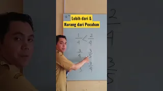 Menentukan lebih dari dan kurang dari pecahan