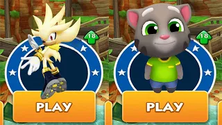 Sonic Dash - Super Silver vs Talking Tom Gold Run vs All Bosses Zazz Eggman