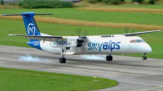 SkyAlps Dash 8-Q400: Landing at Bern Airport!
