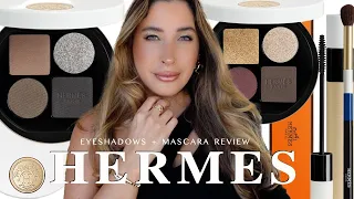 NEW HERMES EYESHADOWS : THESE ARE THE BEST LUXURY EYESHADOWS || Review & Swatches + HERMES MASCARA