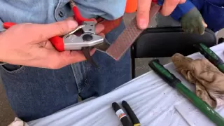 A Master Gardner explains how to Sharpen Pruning Shears and other Garden tools